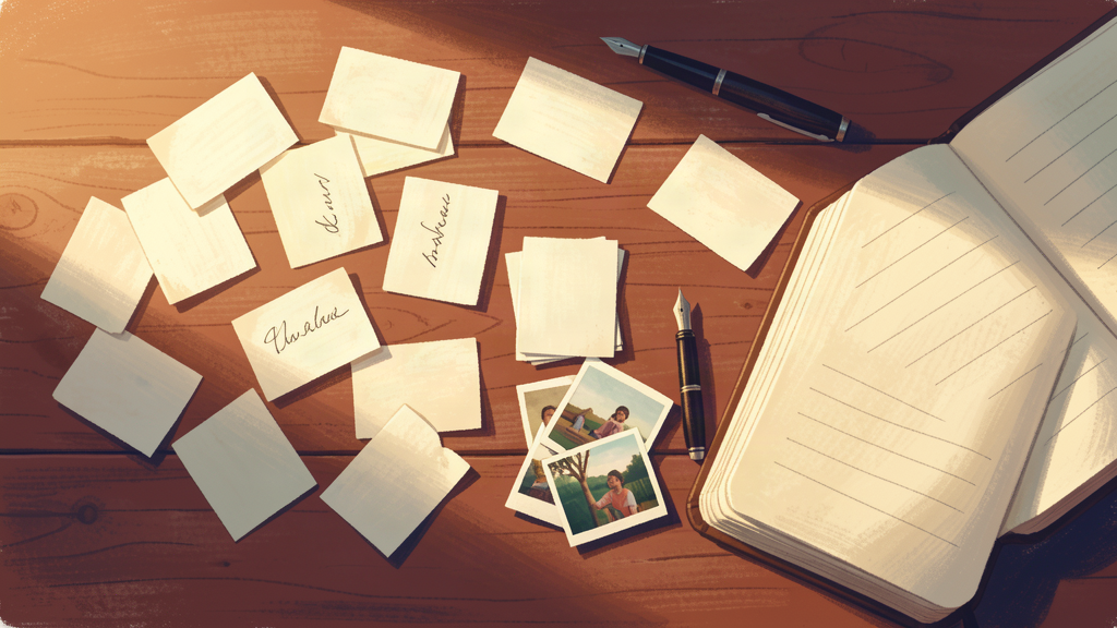 A wall of handwritten prayer cards